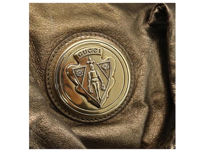Gucci Histeria Borsa a Mano Pelle Oro - vista 17