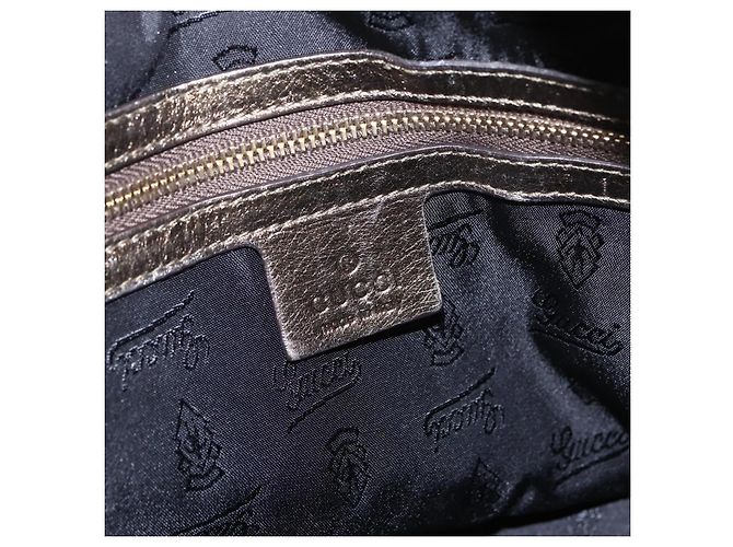 Gucci Histeria Borsa a Mano Pelle Oro - vista 18