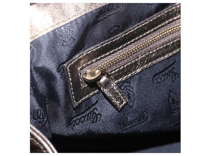 Gucci Histeria Borsa a Mano Pelle Oro - vista 19