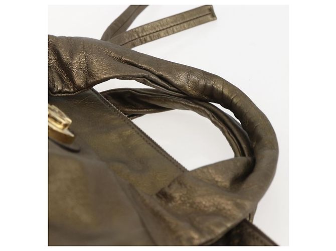 Gucci Histeria Borsa a Mano Pelle Oro - vista 8
