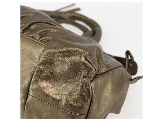 Gucci Histeria Borsa a Mano Pelle Oro - vista 9