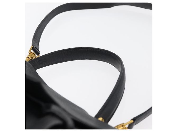 Céline Belt Bag Bolsa de Couro Preta - vista 14