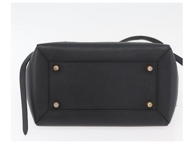 Céline Belt Bag Bolsa de Couro Preta - vista 5