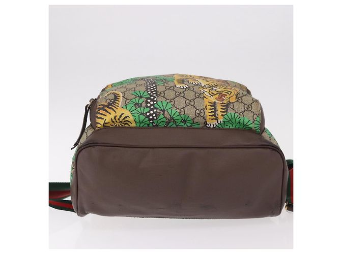 Zaino Gucci GG Supreme Web Sherry Line Bengal Tiger Beige - vista 13