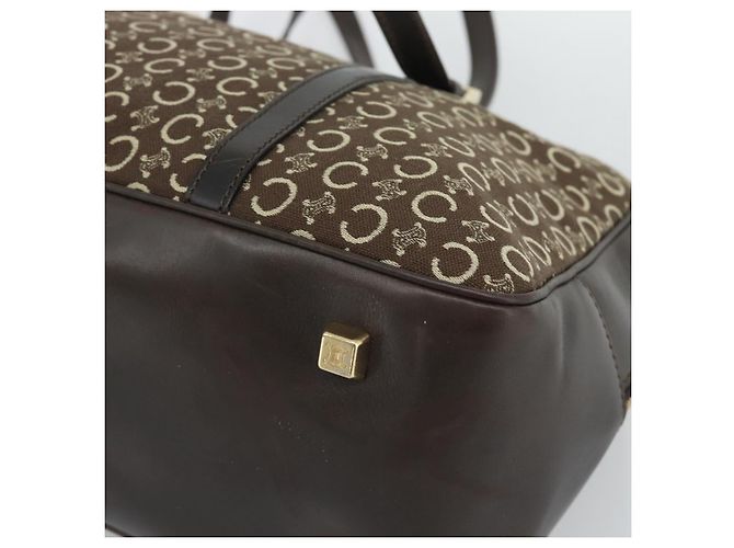 Céline Bolsa Macadam Lona Castanha - vista 10