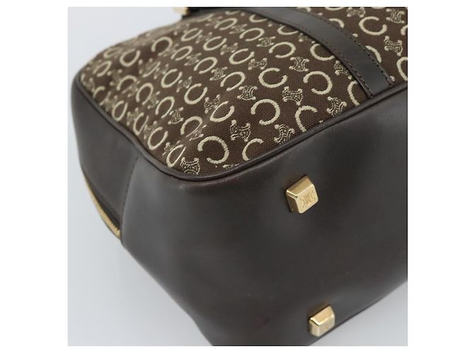 Céline Bolsa Macadam Lona Castanha - vista 13