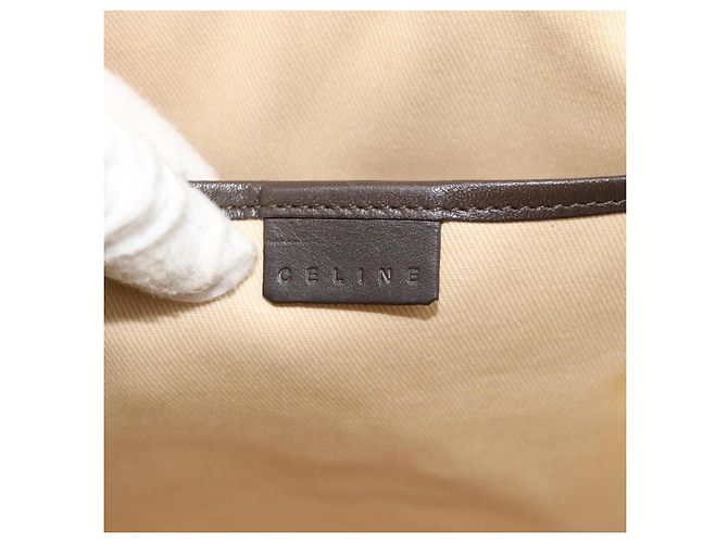 Céline Bolsa Macadam Lona Castanha - vista 15