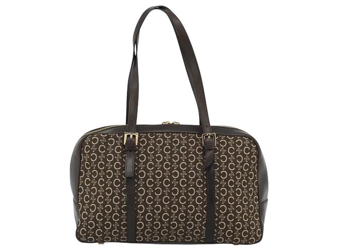 Céline Bolsa Macadam Lona Castanha - vista 2