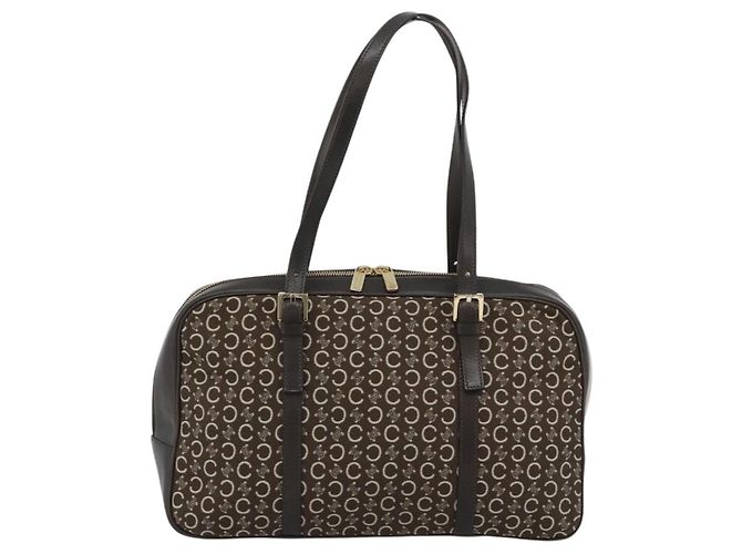 Céline Bolsa Macadam Lona Castanha - vista 3