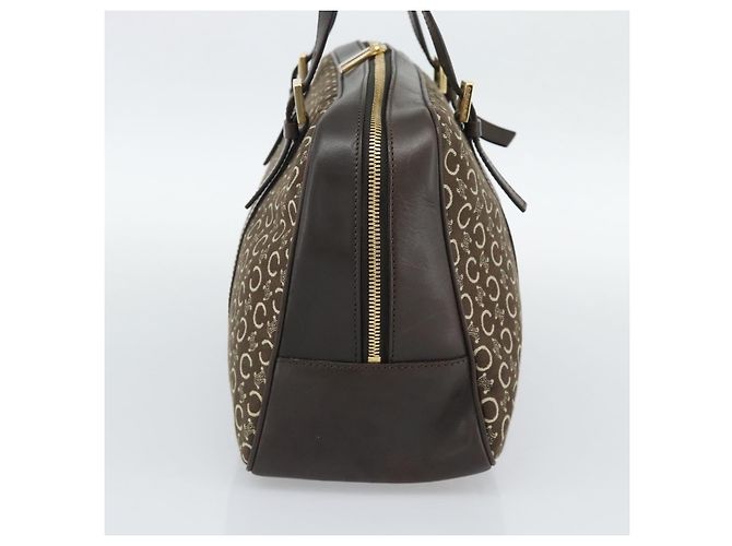 Céline Bolsa Macadam Lona Castanha - vista 4