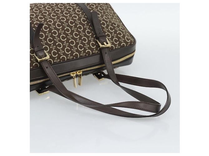 Céline Bolsa Macadam Lona Castanha - vista 7