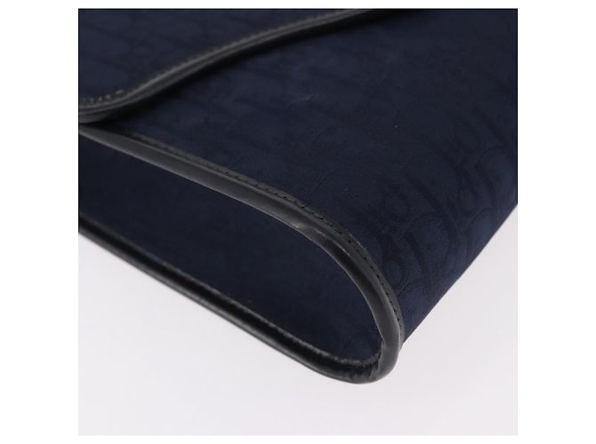 Borsa a catena Christian Dior Trotter Canvas - Blu Navy - vista 10