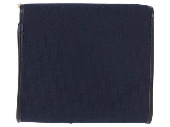 Borsa a catena Christian Dior Trotter Canvas - Blu Navy - vista 3