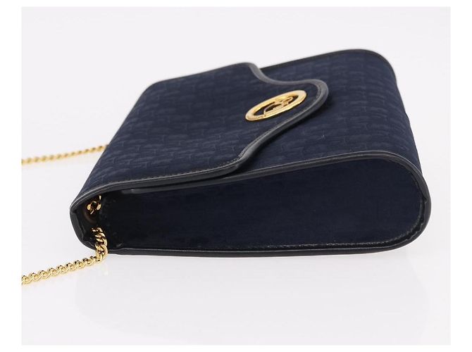 Borsa a catena Christian Dior Trotter Canvas - Blu Navy - vista 5