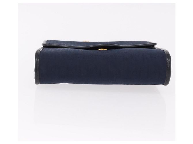 Borsa a catena Christian Dior Trotter Canvas - Blu Navy - vista 9