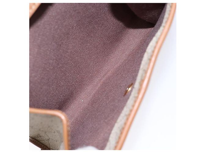 Christian Dior Bolso de hombro de lona Honeycomb Beige Oro - vista 12