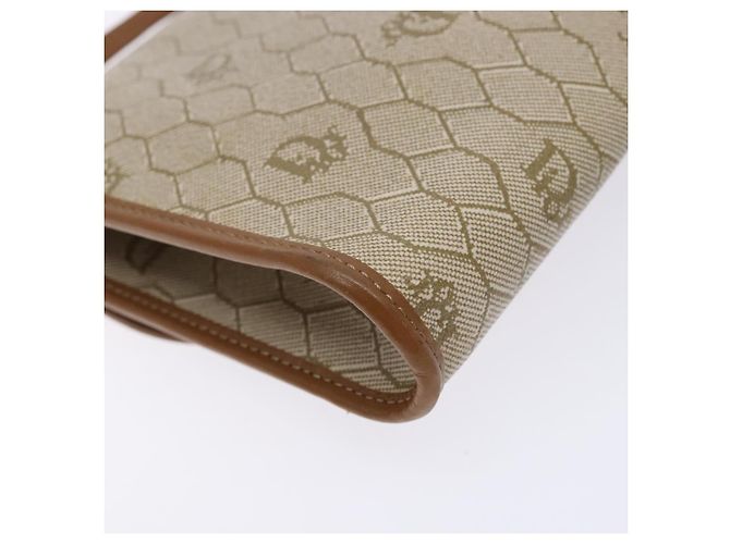 Christian Dior Bolso de hombro de lona Honeycomb Beige Oro - vista 16