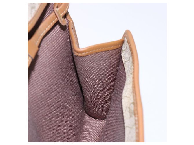 Christian Dior Bolso de hombro de lona Honeycomb Beige Oro - vista 18