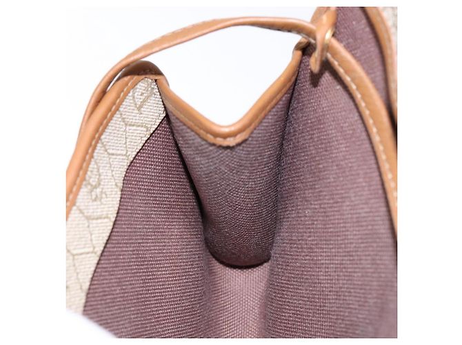 Christian Dior Bolso de hombro de lona Honeycomb Beige Oro - vista 19