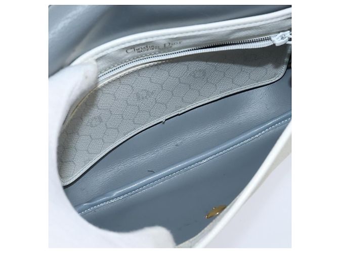 Christian Dior Borsa a tracolla in tela Honeycomb Bianca e Grigia - vista 12