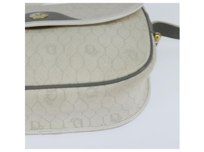 Christian Dior Borsa a tracolla in tela Honeycomb Bianca e Grigia - vista 14