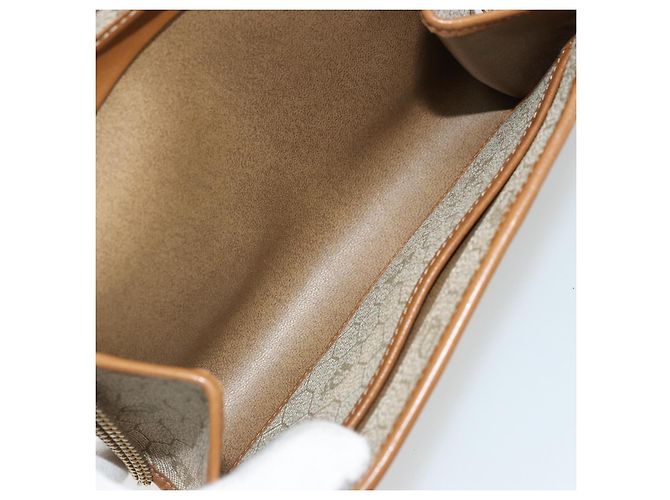 Christian Dior Borsa a tracolla in tela Honeycomb Beige Oro - vista 11