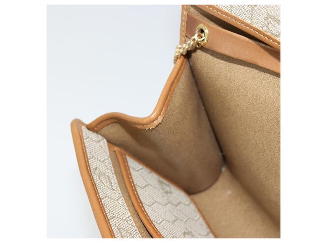 Christian Dior Borsa a tracolla in tela Honeycomb Beige Oro - vista 20