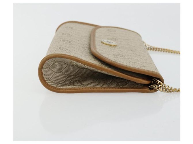 Christian Dior Borsa a tracolla in tela Honeycomb Beige Oro - vista 3