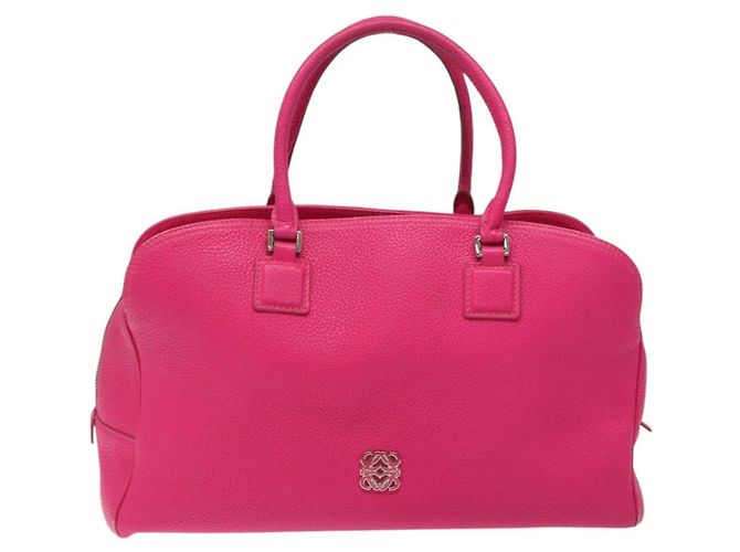 Bolsa de mão Loewe Anagram em couro rosa - vista 13