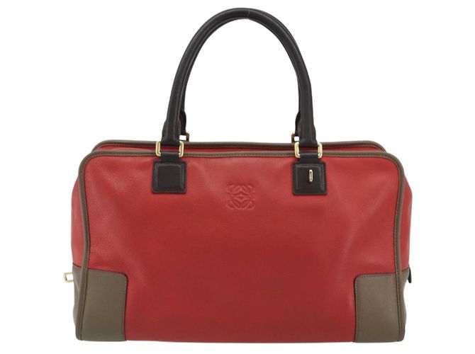 Loewe Amazona 36 Bolsa de couro vermelha - vista 13