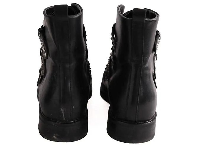 Botas Maje de cuero negro con hebillas - vista 2