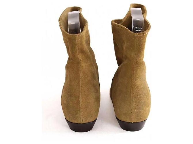 Botas Isabel Marant de cuero caqui - vista 2