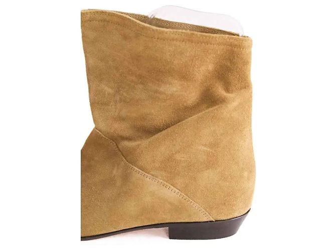 Botas Isabel Marant de cuero caqui - vista 4