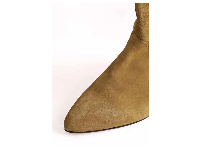 Botas Isabel Marant de cuero caqui - vista 5