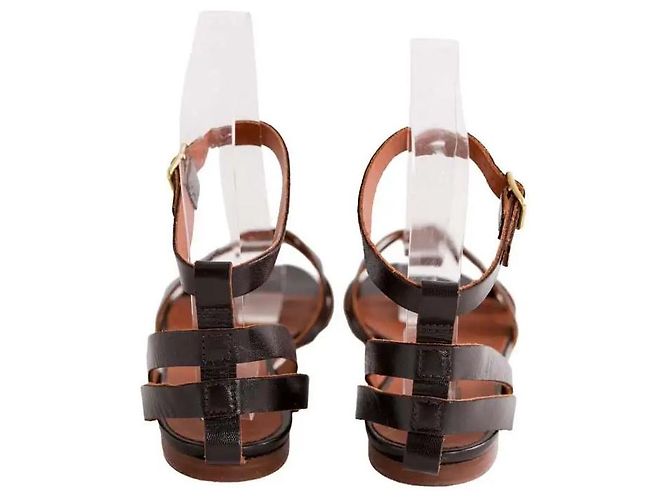 Sandali Michel Vivien in pelle marrone - vista 2