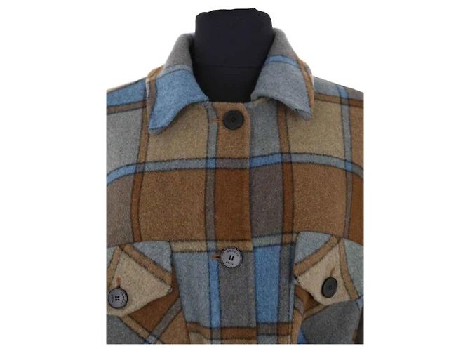 Sandro multicolor wool coat - view 2