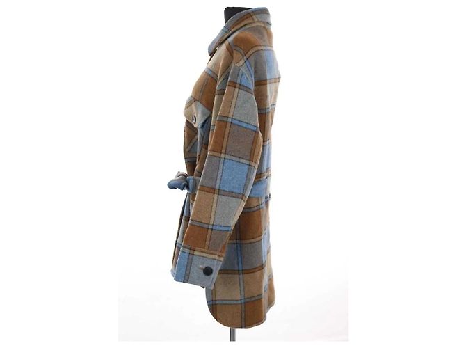Sandro multicolor wool coat - view 3