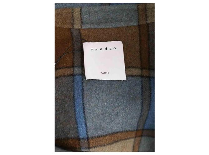 Sandro multicolor wool coat - view 5