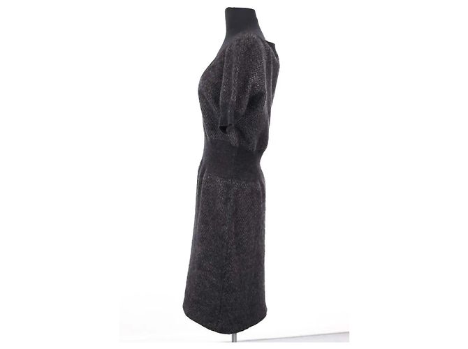 Louis Vuitton Kleid aus Wolle Schwarz - Ansicht 3