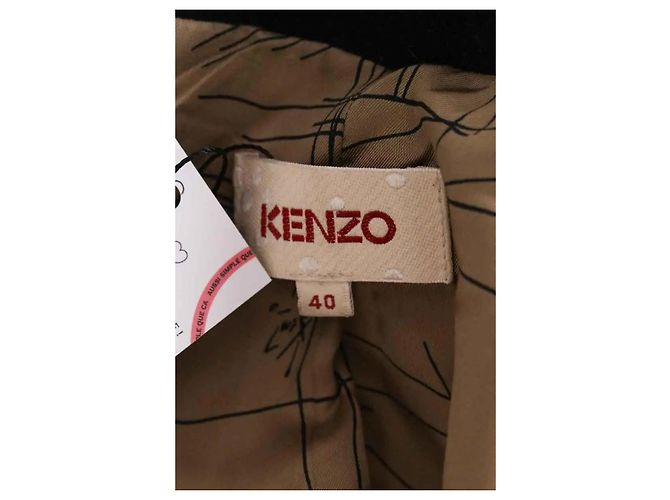 Abrigo de lana negro Kenzo - vista 5
