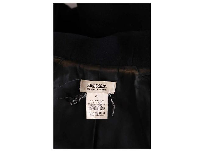Abrigo de lana negro Sonia Rykiel - vista 5
