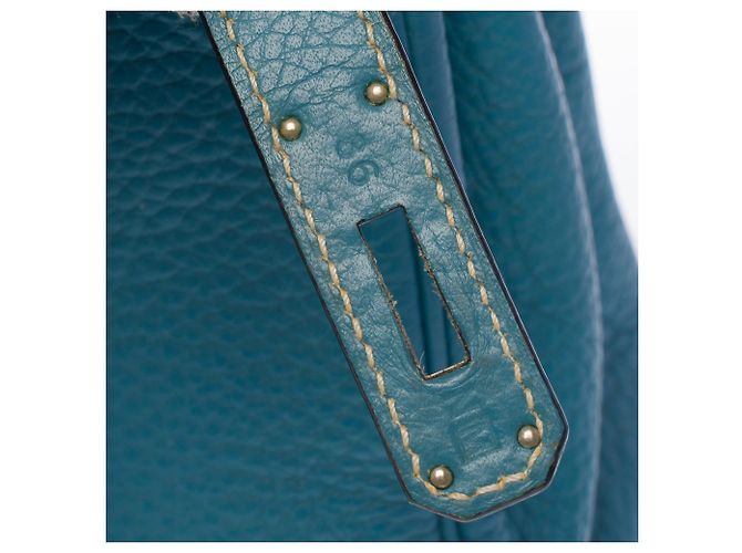 Hermès Borsa HERMES Kelly 28 in Pelle Blu - 104041 - vista 8