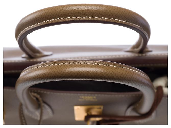Hermès Borsa HERMES Birkin 30 in Pelle Étoupe - 104052 - vista 10