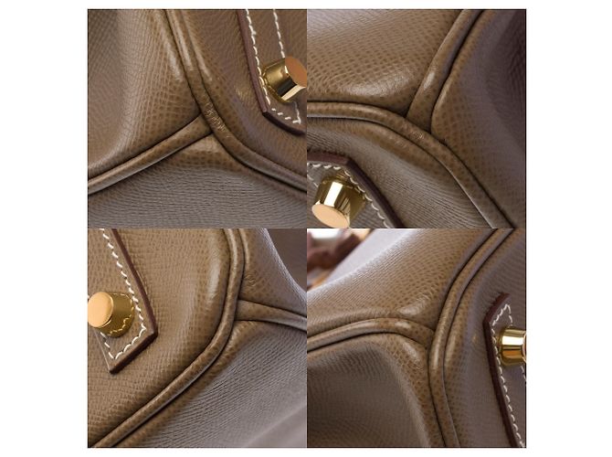 Hermès Borsa HERMES Birkin 30 in Pelle Étoupe - 104052 - vista 12