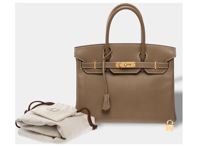 Hermès Borsa HERMES Birkin 30 in Pelle Étoupe - 104052 - vista 3