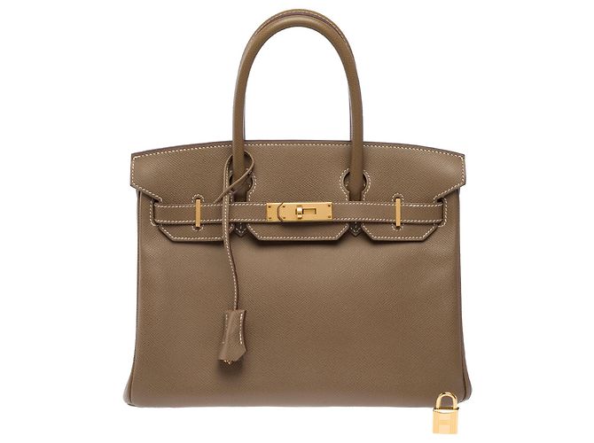 Hermès Borsa HERMES Birkin 30 in Pelle Étoupe - 104052 - vista 4