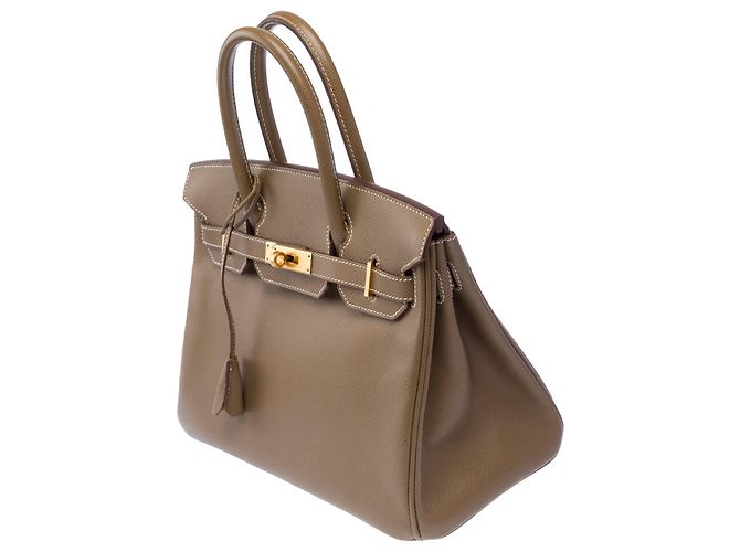 Hermès Borsa HERMES Birkin 30 in Pelle Étoupe - 104052 - vista 6