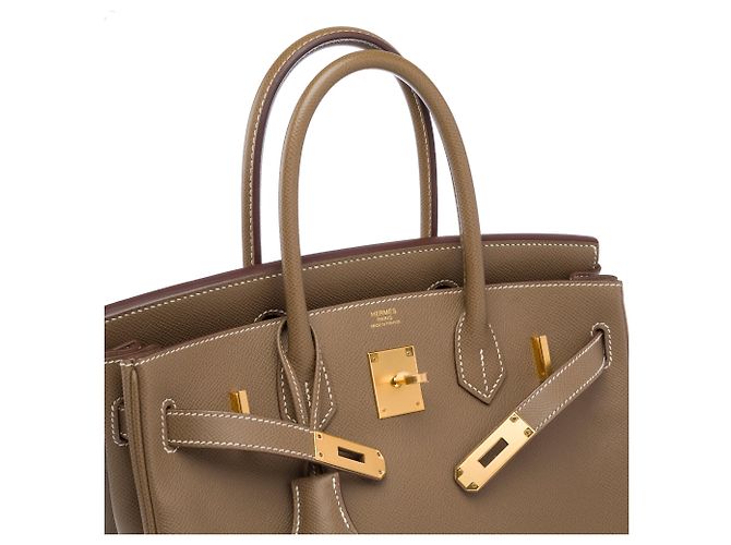 Hermès Borsa HERMES Birkin 30 in Pelle Étoupe - 104052 - vista 7