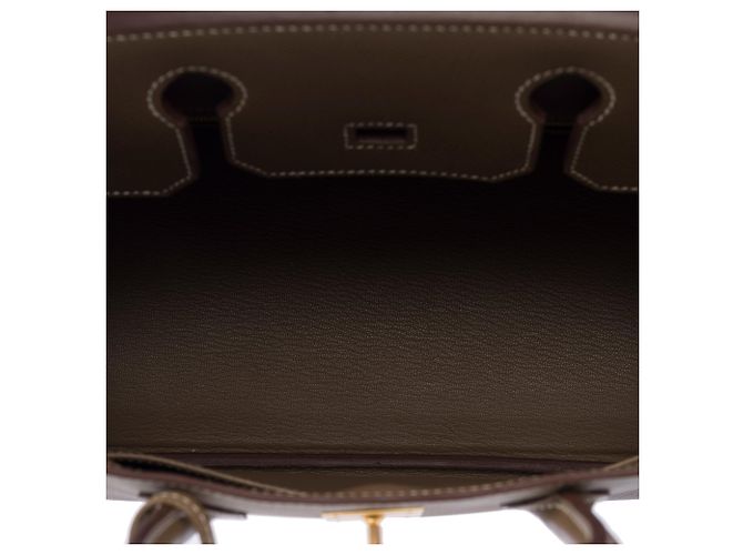 Hermès Borsa HERMES Birkin 30 in Pelle Étoupe - 104052 - vista 9