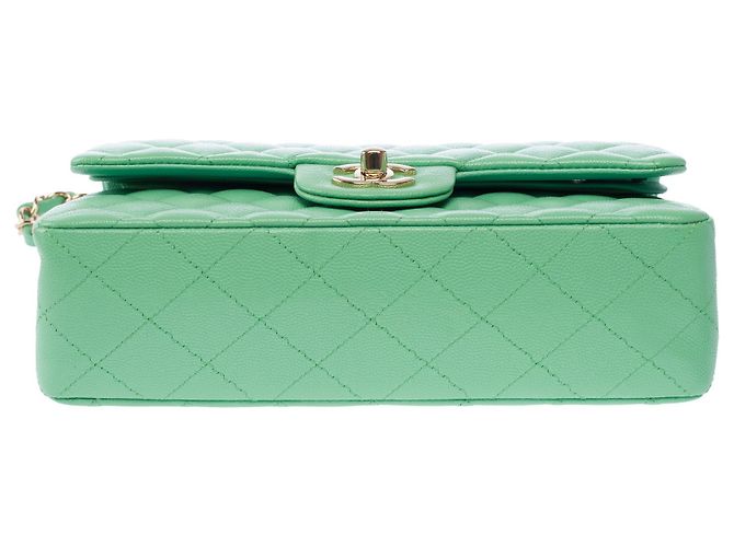 Borsa CHANEL Timeless/Classique in Pelle Verde - 104053 - vista 11